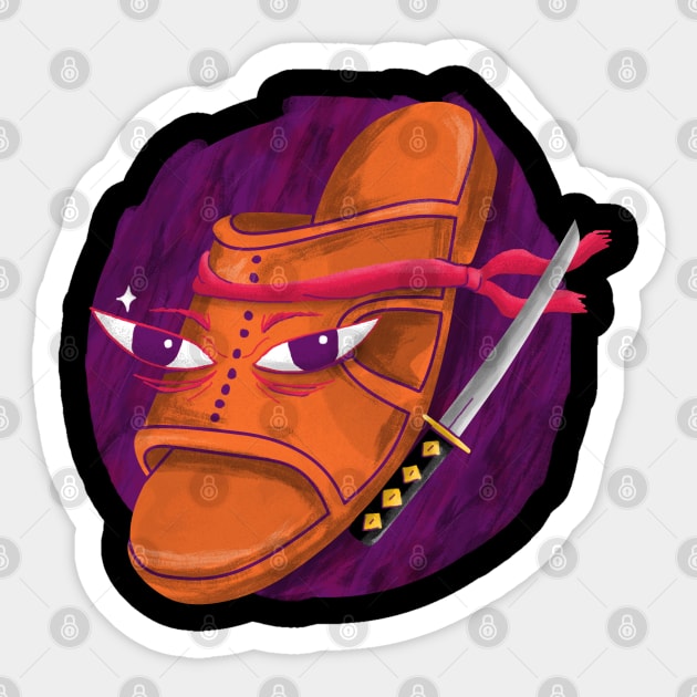 Dominican Chancleta samurai Sticker by JosePepinRD